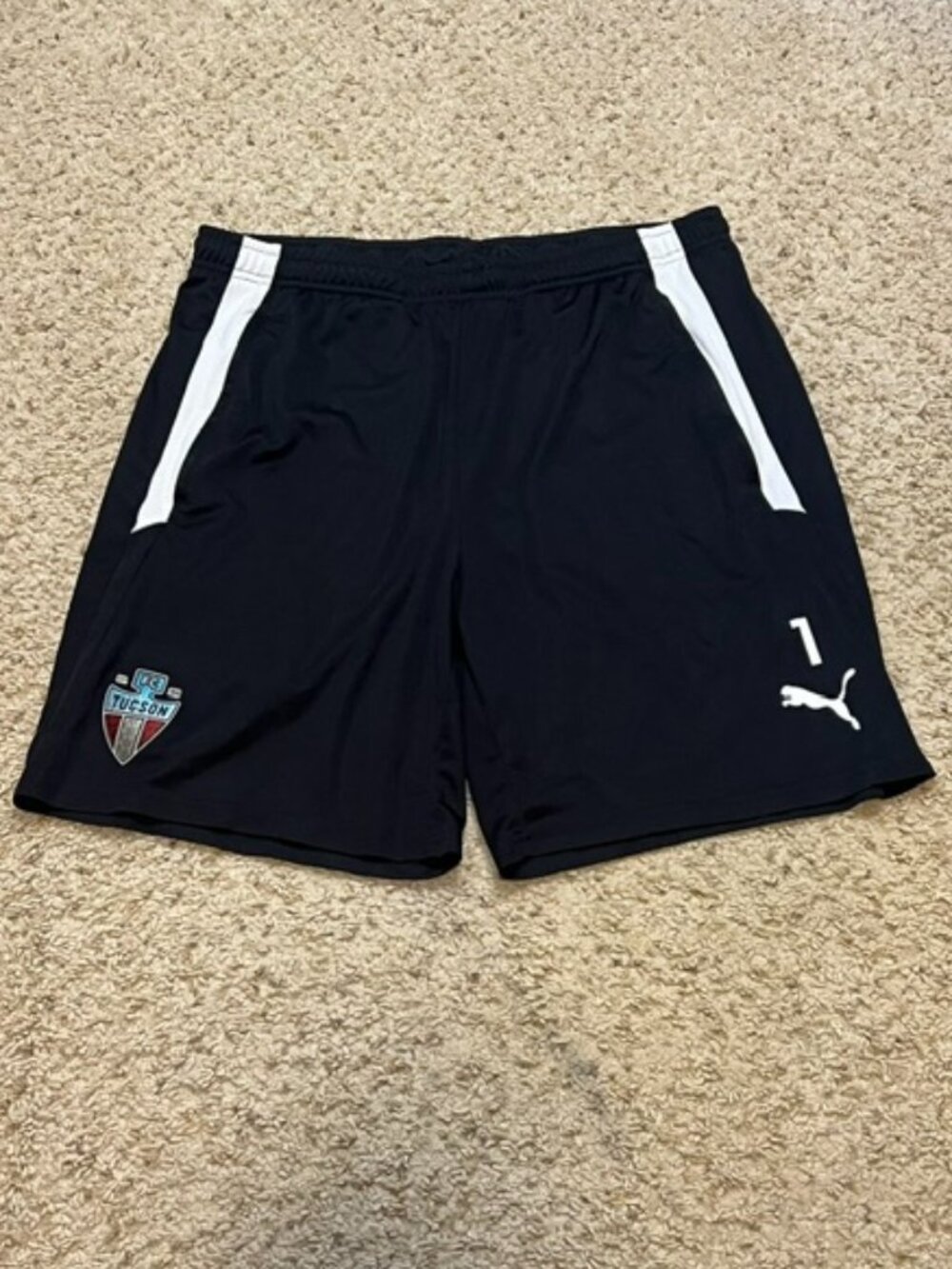 Tucson FC Puma Black Player Worn Training Practice Shorts Size XLarge XL EUC
